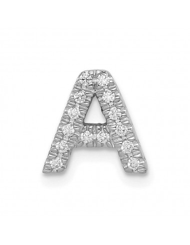 14kWhite Gold Diamond Initial A Charm livraison et retour toujours gratuits