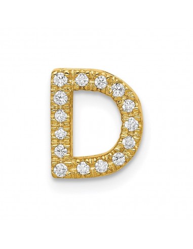 14k Diamond Initial D Charm pas cheres