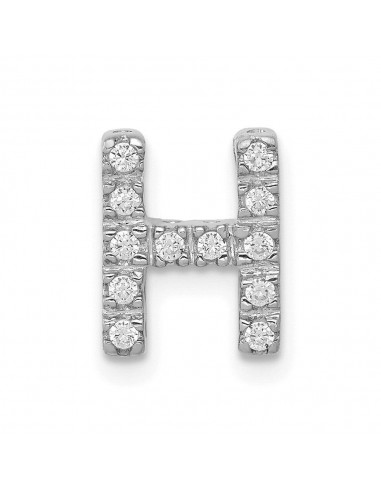 14k White Gold Diamond Initial H Charm Comment ça marche