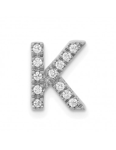 14k White Gold Diamond Initial K Charm Jusqu'à 80% De Réduction