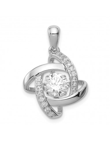 Sterling Silver Platinum-plated Vibrant Swarovski Zirconia & CZ Pendant ouvre sa boutique