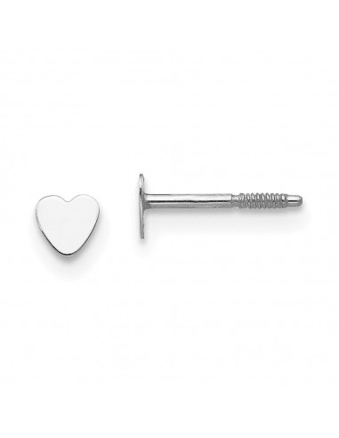 Madi K Kid's 14k White Gold  Tiny Heart Baby Post Earrings online