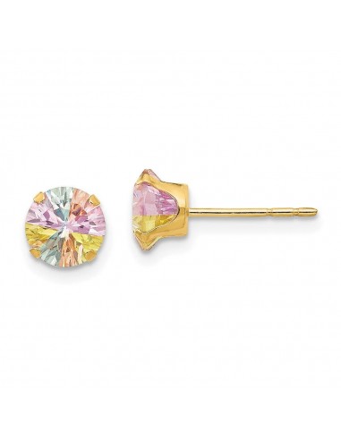 Madi K Kid's 14k  Multi-color CZ 6mm Post Earrings 2 - 3 jours ouvrés.