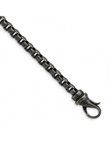 Stainless Steel Antiqued Box Chain 8.5 inch Bracelet online