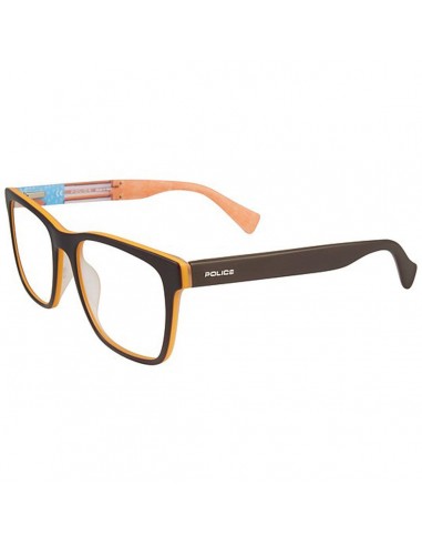 Police Unisex Eyeglasses - Reel 2 Matte Brown Orange Frame | V1914M-6X5M-53-19-140 en ligne des produits 