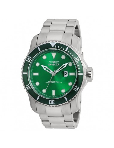 Invicta Men's Quartz Watch - Pro Diver Green Dial Stainless Steel Bracelet | 20096 Venez découvrir notre 