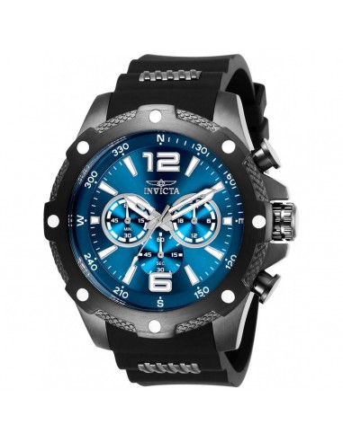 Invicta Men's Chronograph Watch - I-Force Blue Dial Black Rubber Strap | 27272 pas cher 