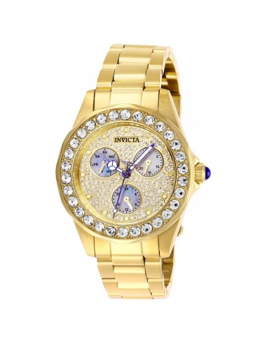 Invicta Women's Watch - Angel Crystal Pave MOP Dial Yellow Gold Bracelet | 28462 2024