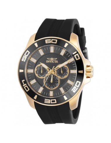 Invicta Men's Quartz Watch - Pro Diver Yellow Gold Case Black Rubber Strap | 30952 À commander