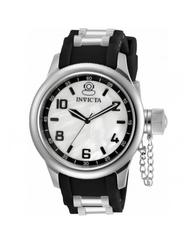 Invicta Women's Watch - Russian Diver Silver Dial Black and Silver Strap | 31241 france