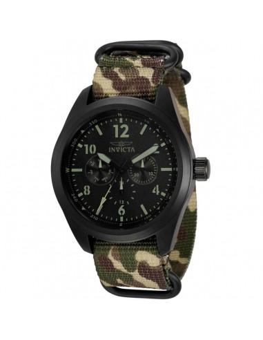 Invicta Men's Quartz Watch - Coalition Forces Black Dial Nylon Strap | 33562 Livraison rapide