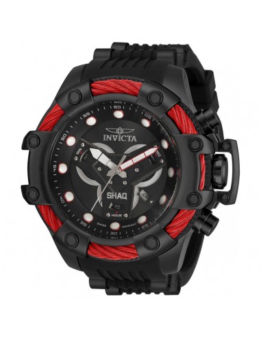 Invicta Men's Quartz Watch - Shaq Chronograph Black Silicone Rubber Strap | 33668 pas cher