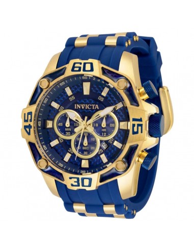 Invicta Men's Quartz Watch - Pro Diver Chronograph Blue and Gold Tone Dial | 33836 rembourrage situé sous