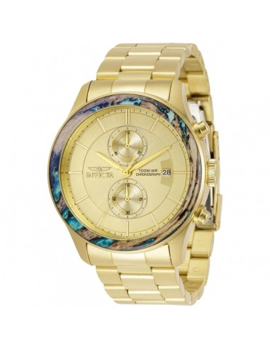 Invicta Men's Quartz Watch - Specialty Chronograph Gold Tone Dial Bracelet | 34062 solde