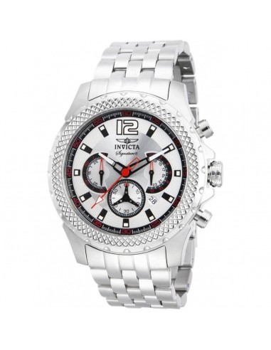 Invicta Men's Chronograph Watch - Signature Silver Tone Dial Bracelet | 7457 les ligaments