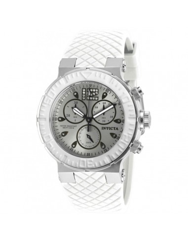 Invicta Women's Quartz Watch - Ocean Reef Chronograph Silver Dial White Strap | 90278 de technologie