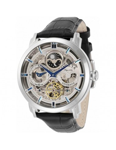 Invicta Men's Automatic Watch - Objet D Art Skeleton Dial Leather Strap | 32298 Par le système avancé 