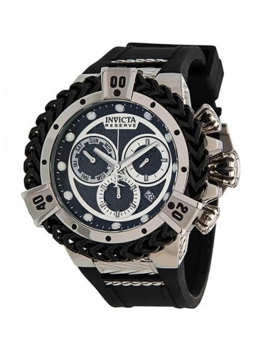 Invicta Men's Quartz Watch - Reserve Herc Chronograph Black Rubber Strap | 33150 livraison et retour toujours gratuits