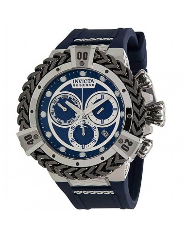 Invicta Men's Quartz Watch - Reserve Herc Chronograph Blue Rubber Strap | 33151 meilleur choix