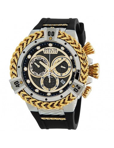 Invicta Men's Quartz Watch - Reserve Herc Chronograph Black Silicone Strap | 33152 basket pas cher