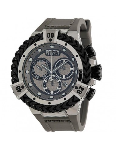 Invicta Men's Quartz Watch - Reserve Herc Chronograph Grey Silicone Strap | 33153 destockage