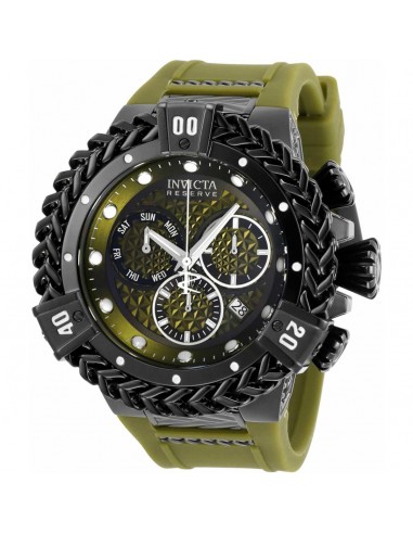 Invicta Men's Quartz Watch - Reserve Herc Chronograph Green Rubber Strap | 33157 votre