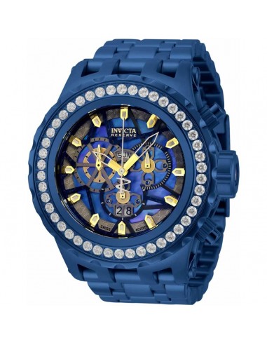 Invicta Men's Quartz Watch - Reserve Chronograph Dark Blue Bracelet | 33991 ou a consommer sur place