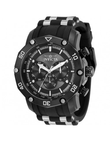 Invicta Men's Chronograph Watch - Pro Diver Black and Grey Dial Strap | 34046 français