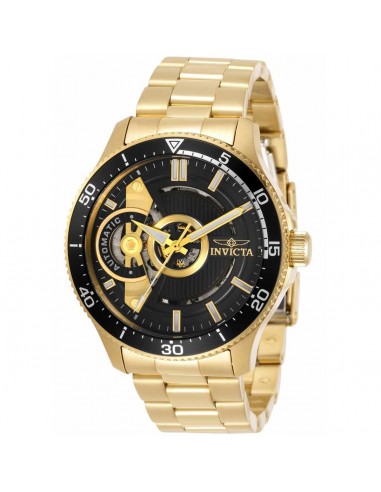 Invicta Men's Watch - Pro Diver Automatic Black Dial Yellow Gold Bracelet | 34053 les muscles