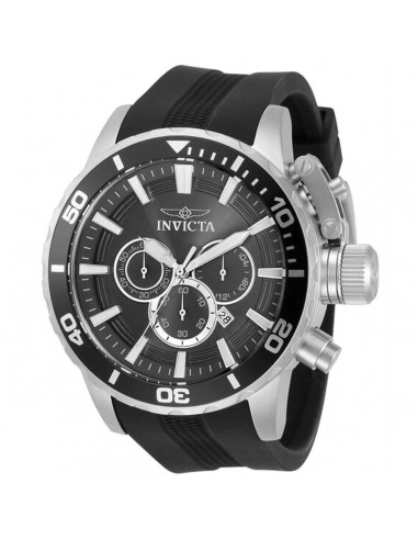 Invicta Men's Quartz Watch - Corduba Chronograph Black Rubber Strap | 33698 de France