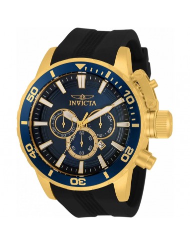 Invicta Men's Quartz Watch - Corduba Chronograph Blue and Gold dial Strap | 33702 de l' environnement