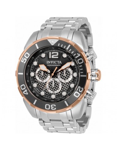 Invicta Men's Chronograph Watch - Pro Diver Black and Silver Dial Bracelet | 33828 les muscles