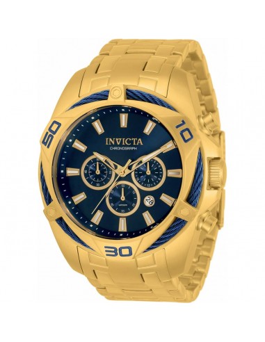 Invicta Men's Chronograph Watch - Bolt Quartz Blue and Gold Dial Bracelet | 34120 de technologie