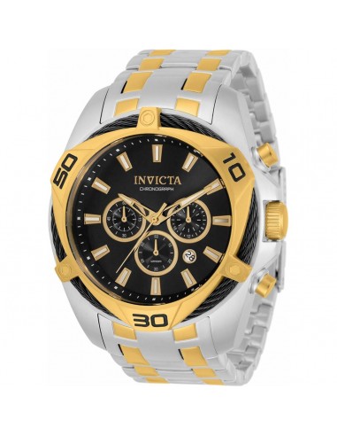 Invicta Men's Chronograph Watch - Bolt Black and Gold Tone Two Tone Bracelet | 34124 à prix réduit toute l'année