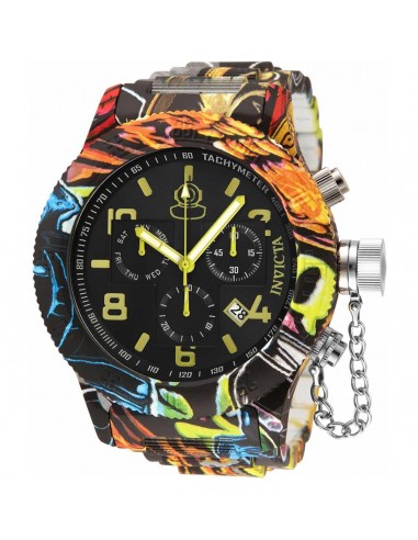 Invicta Men's Chronograph Watch - Russian Diver Black Dial Steel Bracelet | 34490 Véritable concentré