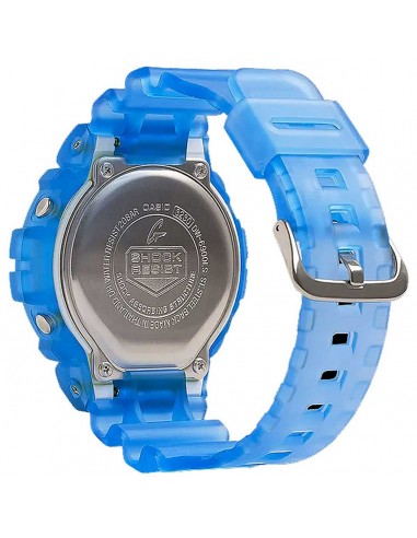 Casio Men's Digital Watch - G-Shock Day-Date-Month Blue Resin Strap | DW6900LS-2 français