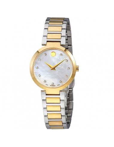 Movado Women's Diamond Watch - Modern Classic MOP Dial Two Tone Bracelet | 0607103 Livraison rapide