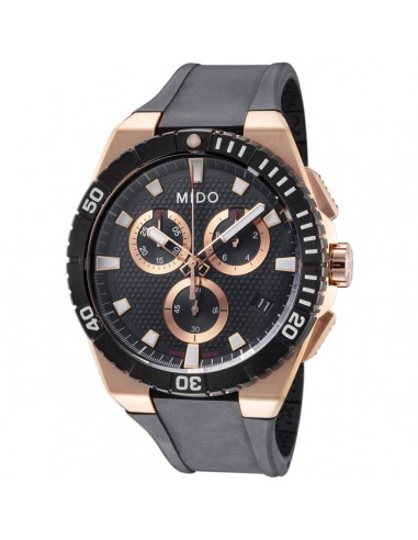 Mido Men's Chrono Watch - Ocean Star Black and Rose Gold Dial Strap | M0234173705100 livraison gratuite