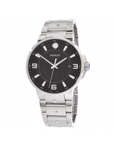 Movado Men's Quartz Watch - SE Pilot Black Dial Stainless Steel Bracelet | 0607412 les muscles