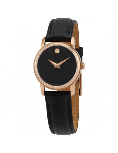 Movado Women's Quartz Watch - Black Museum Dial Leather Strap | 2100012 acheter