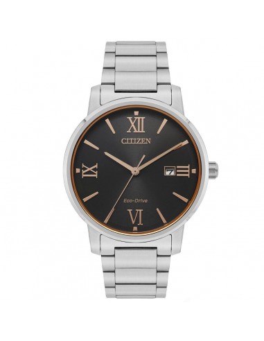 Citizen Men's Eco-Drive Watch - Corso Black Dial Silver Steel Bracelet | BM6757-84H de votre