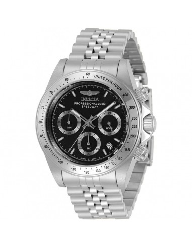 Invicta Men's Chronograph Watch - Speedway Silver and Black Dial Bracelet | 30989 paiement sécurisé