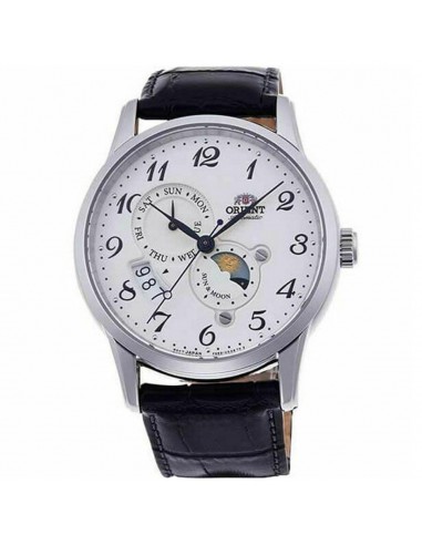 Orient Men's Automatic Watch - Sun and Moon Version 4 White Dial Strap | RA-AK0003S10A Comparez et commandez 