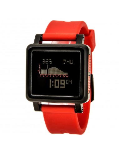 Nixon A157760 Men's The Housing  Black Dial Red Rubber Strap Digital Chronograph Watch meilleur choix