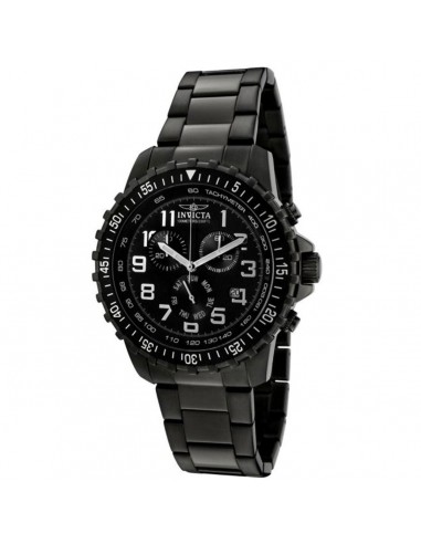 Invicta 1328 Men's Specialty Black Dial Gunmetal IP Steel Bracelet Chronograph Watch le concept de la Pate a emporter 