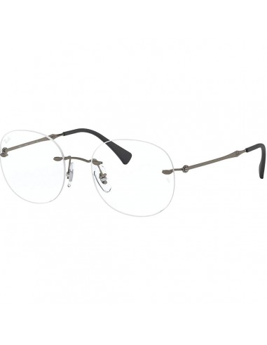 Ray Ban Men's Eyeglasses - Matte Dark Gunmetal Rimless Frame | 0RX8747-1128-48-18-140 le des métaux précieux