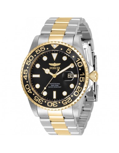 Invicta Men's Quartz Watch - Pro Diver Black Dial Two Tone Steel Bracelet | 33255 Jusqu'à 80% De Réduction