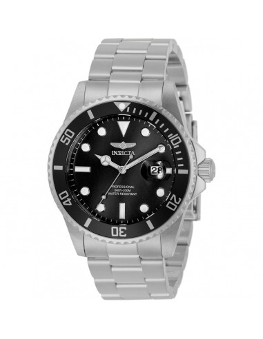 Invicta Men's Quartz Watch - Pro Diver Black Dial Silver Steel Bracelet | 33266 2 - 3 jours ouvrés.