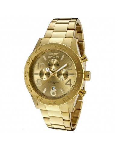 Invicta 1270 Men's Specialty Gold Plated Stainless Steel Gold Tone Dial Chronograph Watch Fin de série