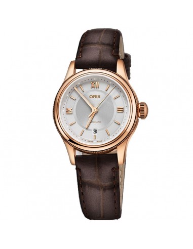 Oris Women's Automatic Watch - Classic Date Brown Leather Strap | 01 561 7718 4871LS Paris Déstockage Promo